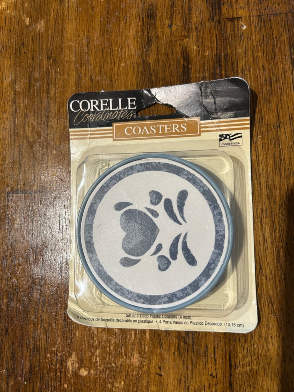 Corelle Coordinate Blue Hearts Coasters